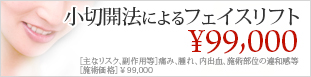 小切開法によるフェイスリフト